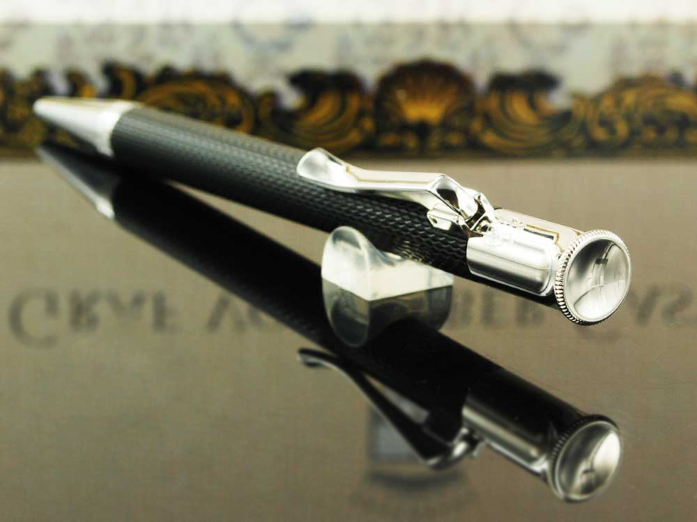 Stylo bille Graf von Faber-Castell Guilloche, Resine précieuse, Noir, 146530