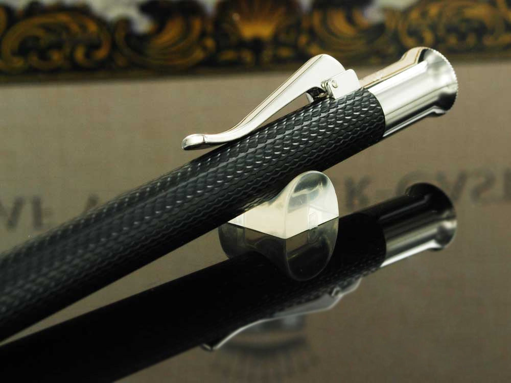 Stylo bille Graf von Faber-Castell Guilloche, Resine précieuse, Noir, 146530
