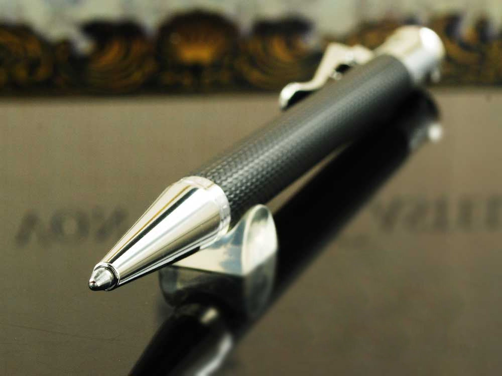 Stylo bille Graf von Faber-Castell Guilloche, Resine précieuse, Noir, 146530