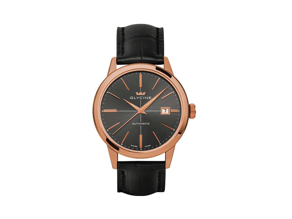Montre Automatique Glycine Classic, GL 224, Or, 3910.29-LBK9