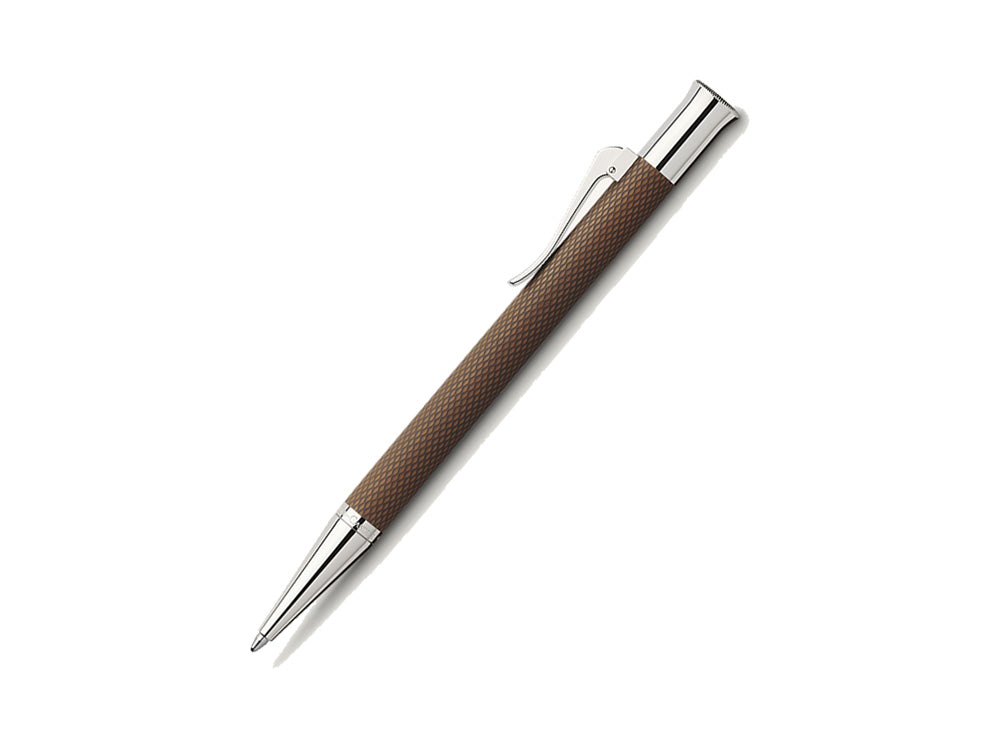 Stylo bille Graf von Faber-Castell Guilloche, Resine précieuse, Cognac, 146535