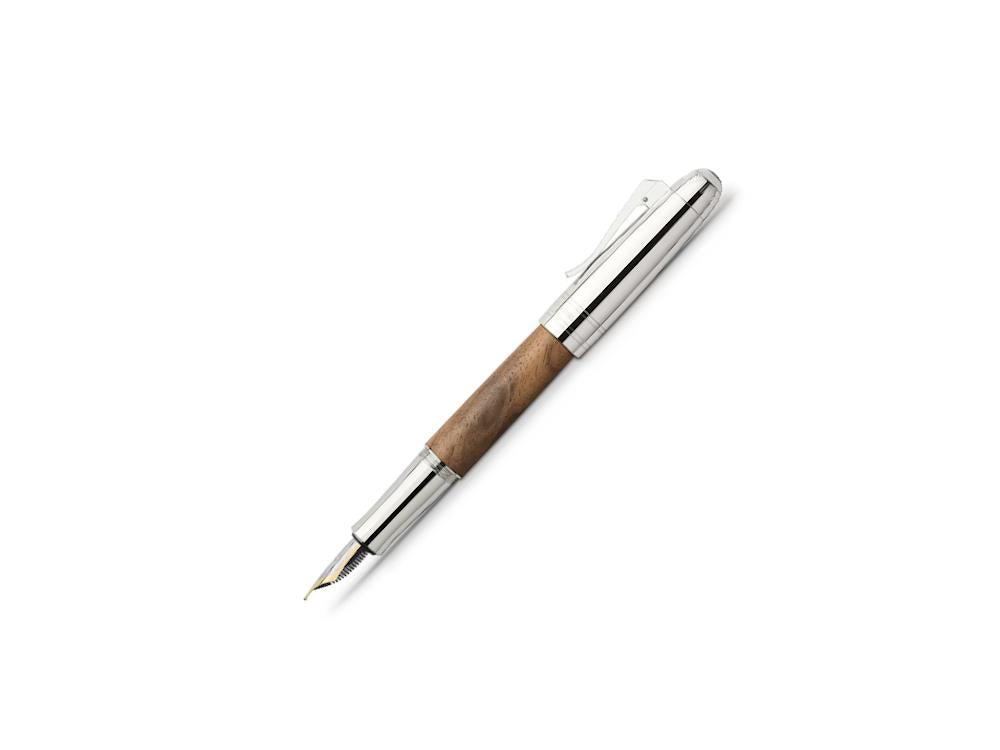 Stylo Plume Graf von Faber-Castell Magnum, Bois Caucase, Platine, 156380