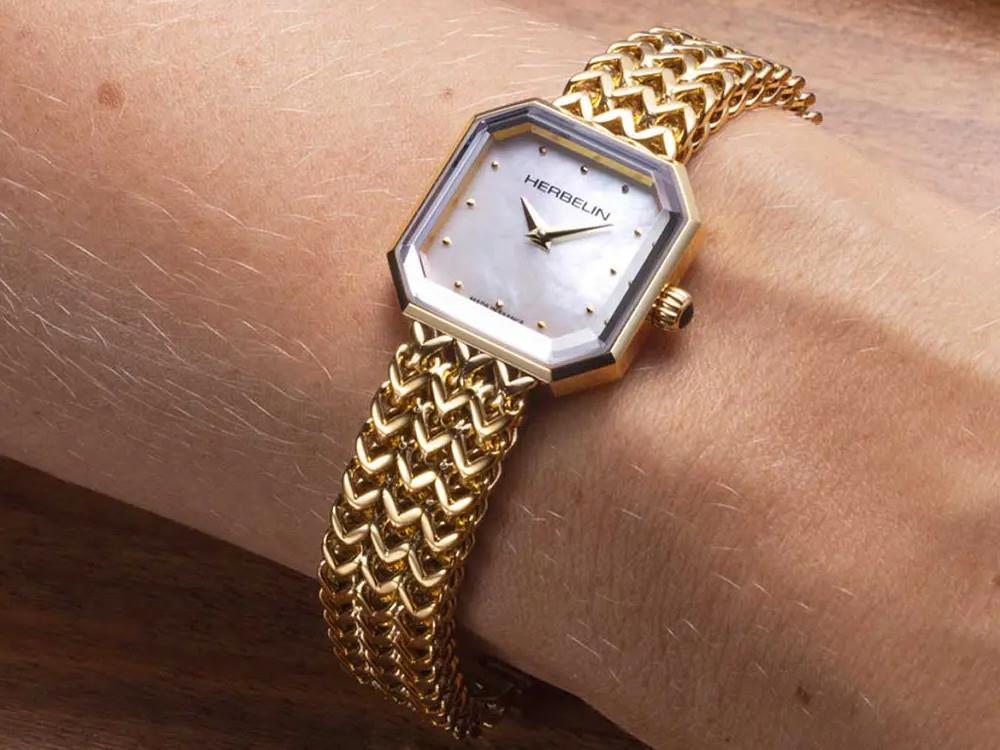 Montre à Quartz Herbelin Octogone, Acier Inoxydable, Blanc, 22 mm, 17436BP19
