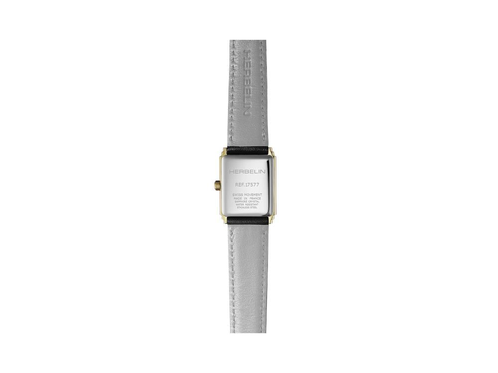 Montre à Quartz Herbelin Art Déco 1925, PVD Or, Noir, 29,5 mm, 17577P84