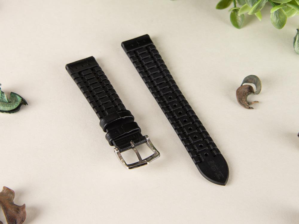 Bracelet Hirsch Performance Collection Paul, Noir, 18 mm, 0925028050-2-18