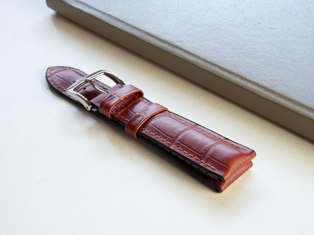 Bracelet Hirsch Performance Collection Paul, Brun Or, 22 mm, 0925028070-2-22