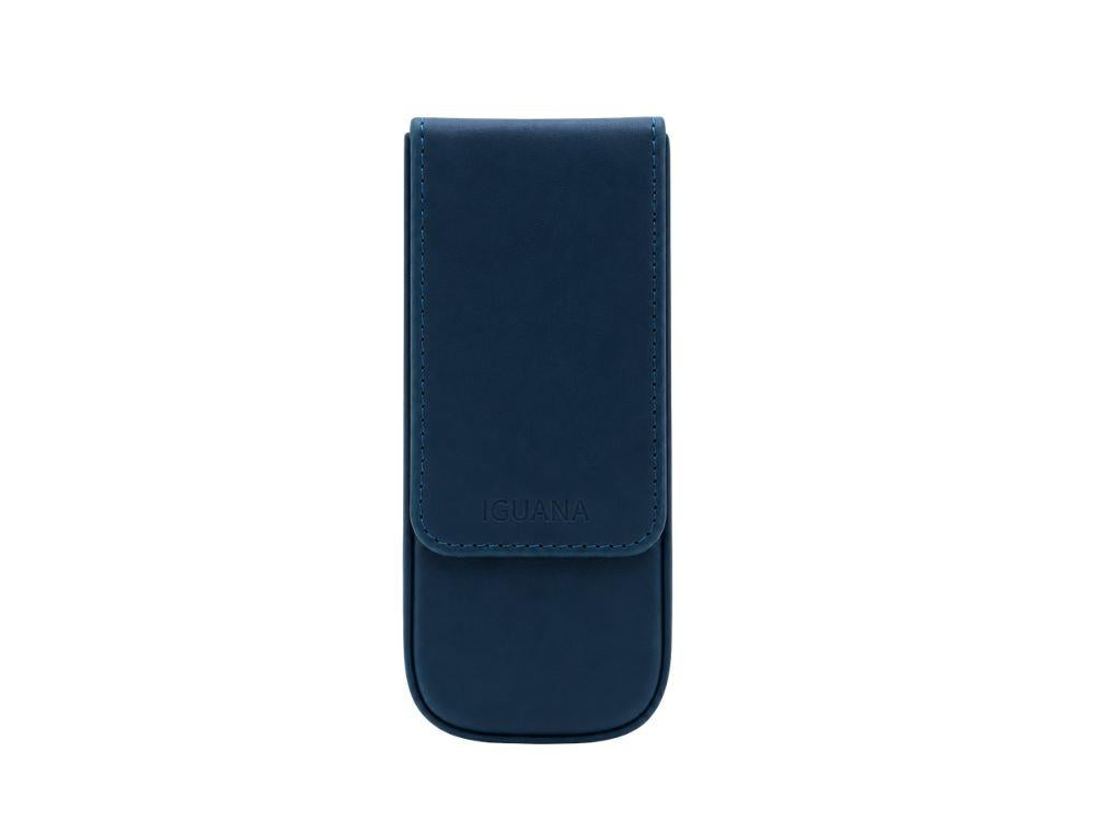 Étui à stylos Iguana Bleu pour 3 articles d'écriture, PEN-CASE-BLUE-3