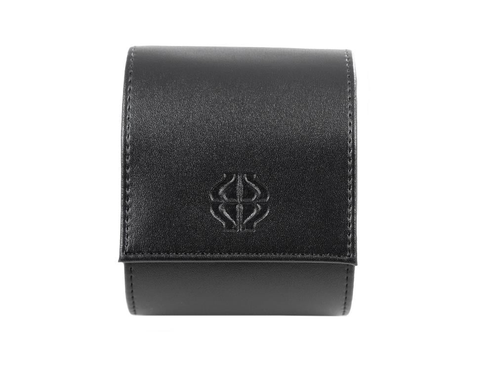 Étui de Montre Iguana, Cuir Vegan, Noir, 1 Montre, WATCH-ROLL