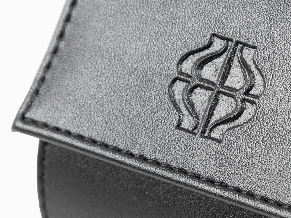 Étui de Montre Iguana, Cuir Vegan, Noir, 1 Montre, WATCH-ROLL