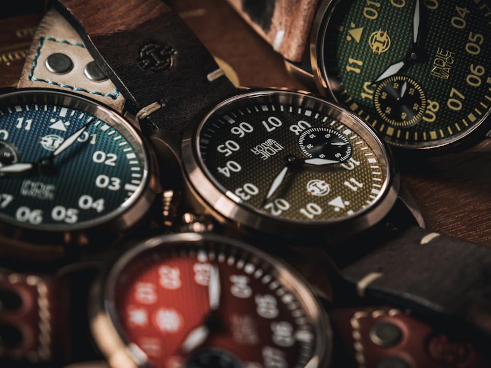 Montre Automatique Indie Watch Swell, PVD Bronze, Vert, 42 mm, 257GB