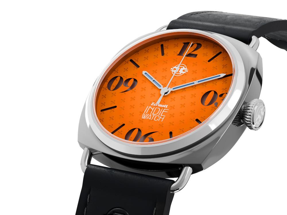 Montre Automatique Indie Watch Zermatt, Orange, 44 mm, 31K