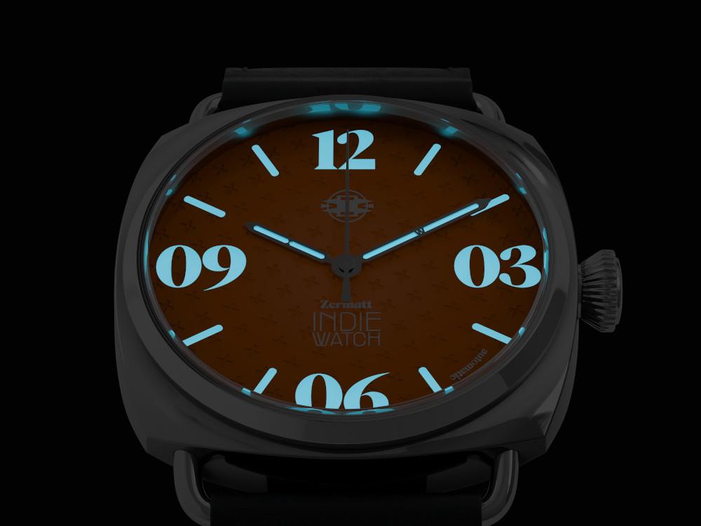 Montre Automatique Indie Watch Zermatt, Orange, 44 mm, 31K