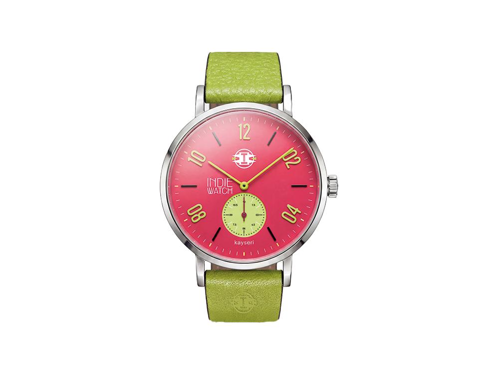Montre à Quartz Indie Watch Kayseri, Acier Inoxydable 316L, Rosa, 38 mm, 76K
