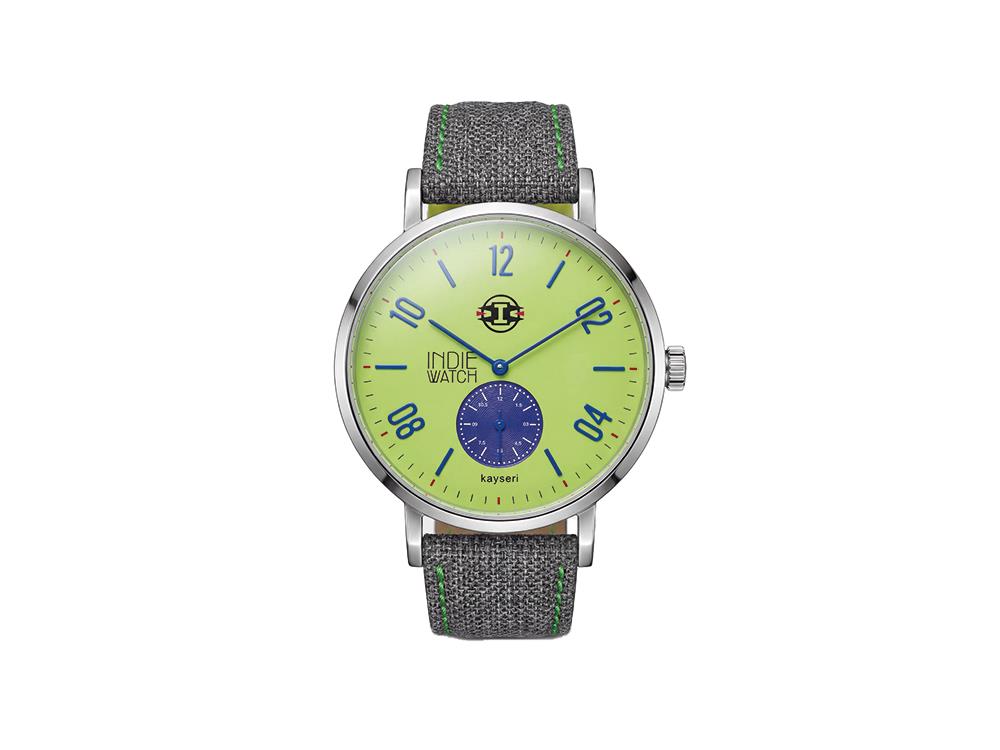 Montre à Quartz Indie Watch Kayseri, Acier Inoxydable 316L, Vert, 38 mm, 76W