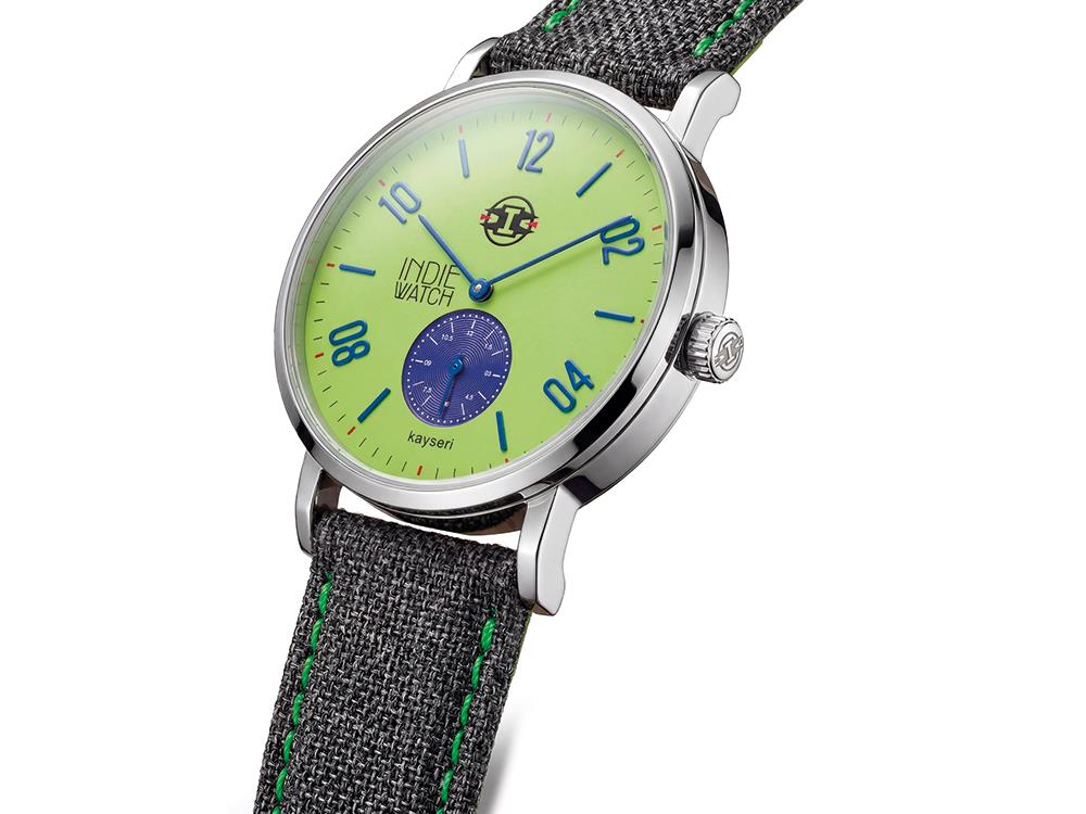 Montre à Quartz Indie Watch Kayseri, Acier Inoxydable 316L, Vert, 38 mm, 76W