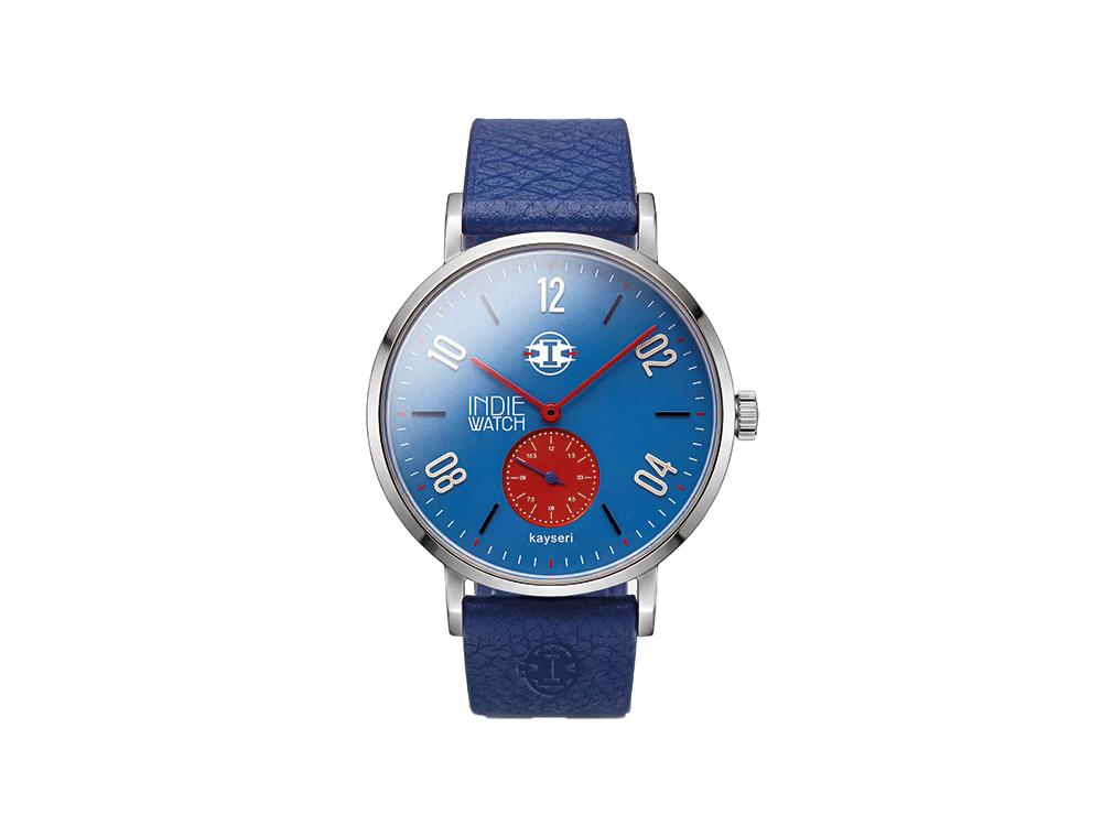 Montre à Quartz Indie Watch Kayseri, Acier Inoxydable 316L, Bleu, 38 mm, 76X