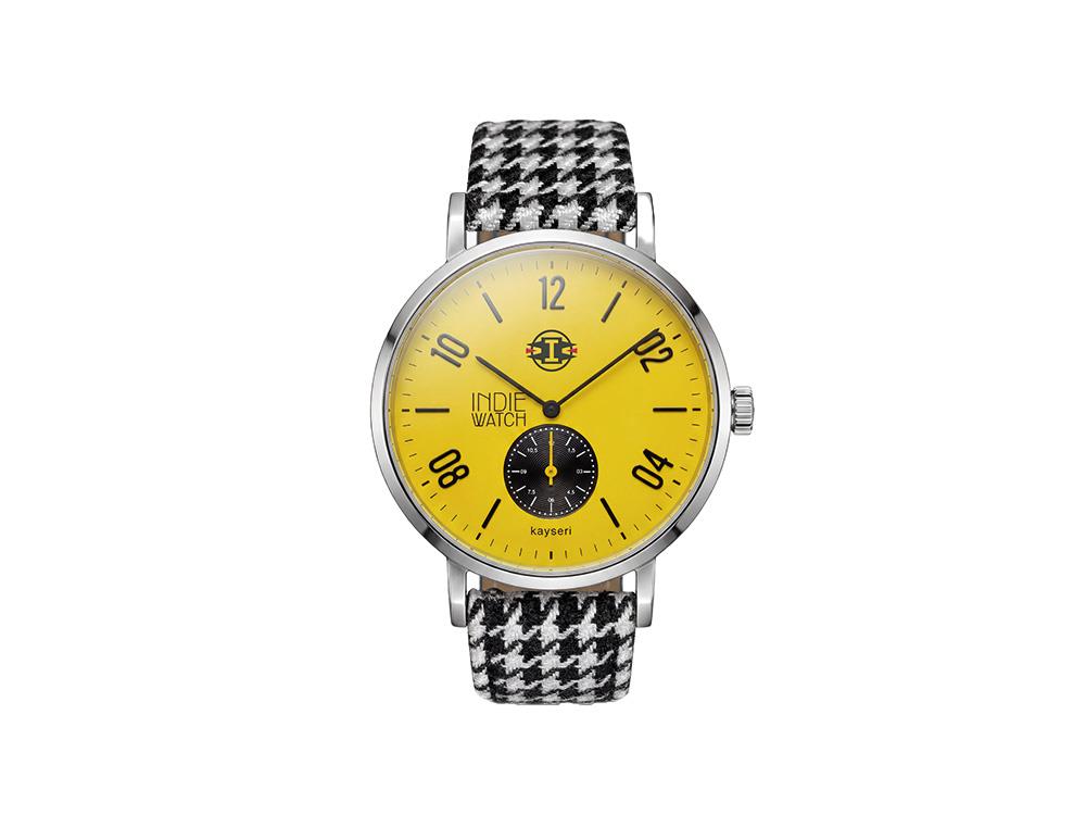Montre à Quartz Indie Watch Kayseri, Acier Inoxydable 316L, Jaune, 38 mm, 76Z