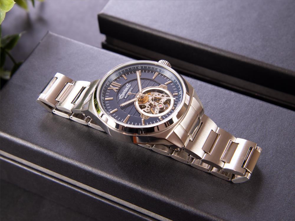Montre Automatique Ingersoll Shelby, Acier Inoxydable 316L, 44 mm, Bleu, I10902