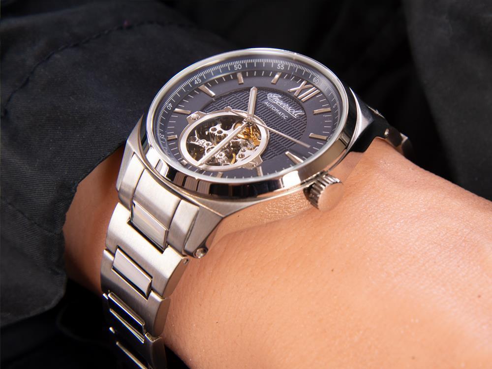 Montre Automatique Ingersoll Shelby, Acier Inoxydable 316L, 44 mm, Bleu, I10902