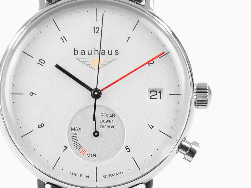 Montre à Quartz Bauhaus, Argent, 41 mm, Jour, 2112-1