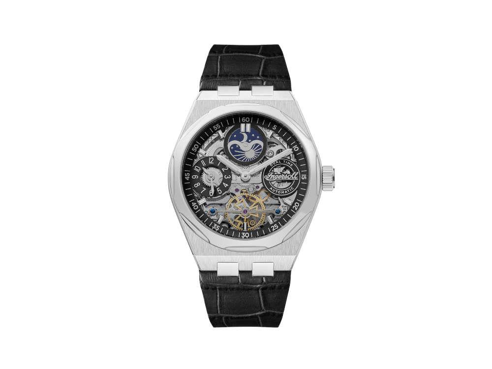 Montre Automatique Ingersoll 1892 Broadway, 43mm, Gris, Bracelet en cuir, I12903