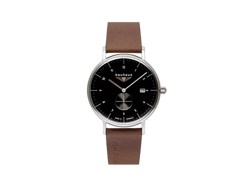 Montre à Quartz Bauhaus, Noir, 41 mm, Jour, 2132-2