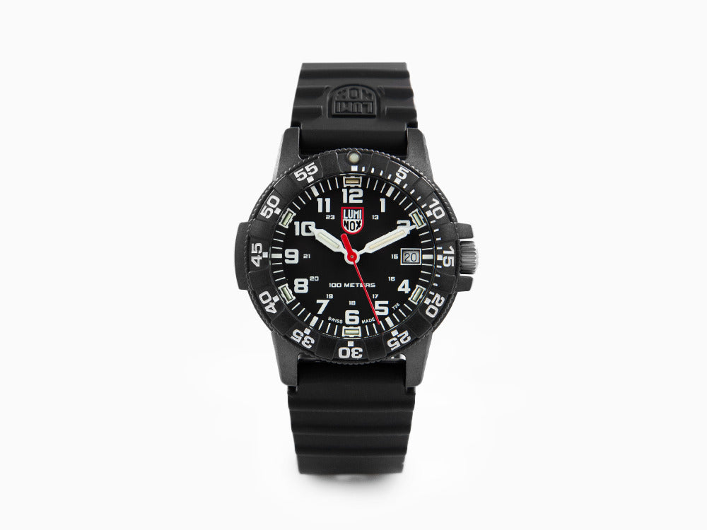 Montre à quartz Luminox Leatherback Sea Turtle, Noir, Carbone, 39mm, 10 atm