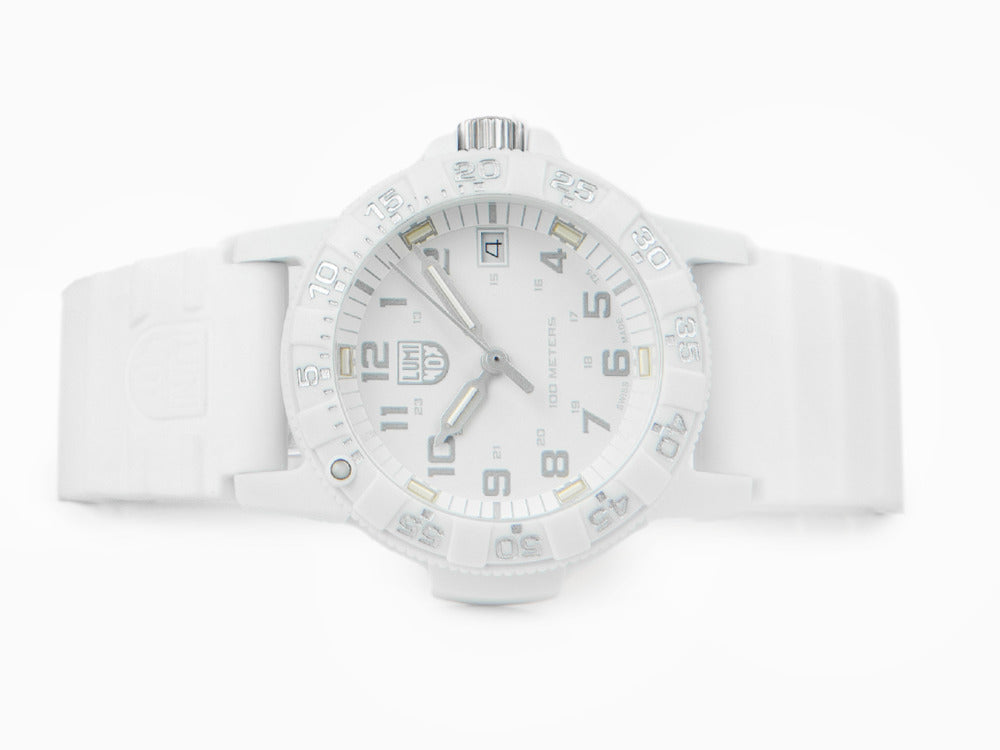 Montre à Quartz Luminox Leatherback Sea Turtle, Blanc, Fibre de verre, 39mm