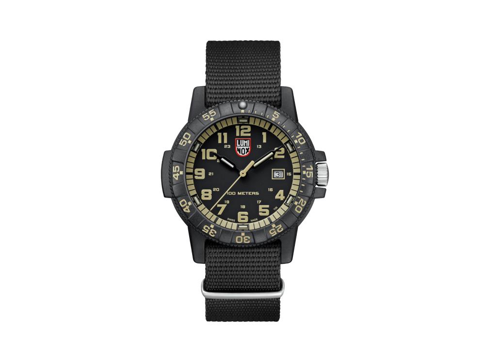 Montre à Quartz Luminox Sea Turtle Giant, Noir, Carbone/Beige, 44 mm, 10 atm