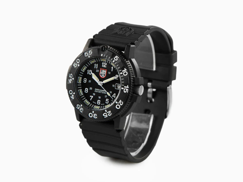 Montre à Quartz Luminox Sea Navy Seal, Carbone, Noir/Blanc, XS.3001