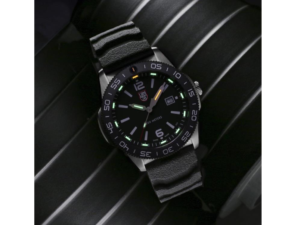 Montre à Quartz Luminox Sea Pacific Diver, CARBONOX, Noir, 44 mm, XS.3121