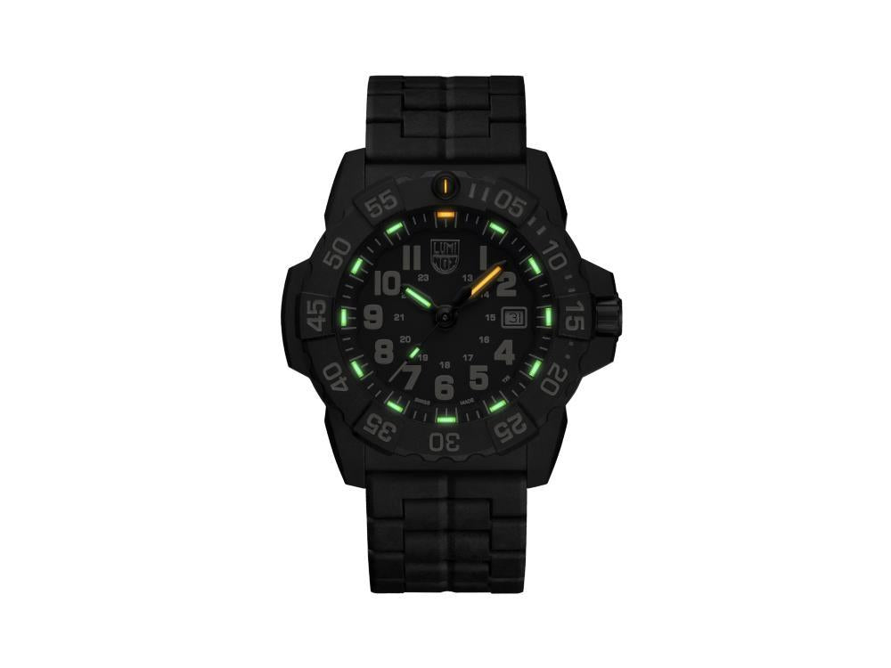 Montre à Quartz Luminox Sea Navy Seal, Noir, CARBONOX™, 45 mm, 20 atm, XS.3510
