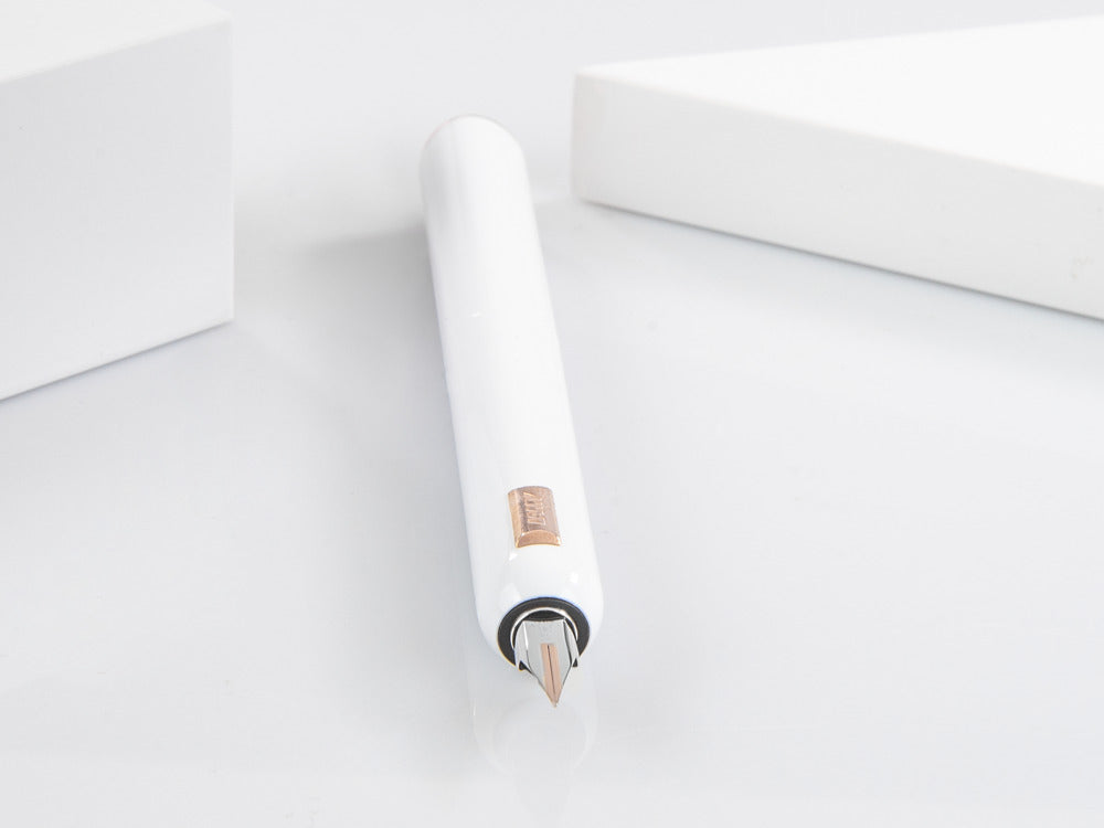 Stylo Plume Lamy Dialog CC, Laque, Plaqué or rose, Blanc, 1234405