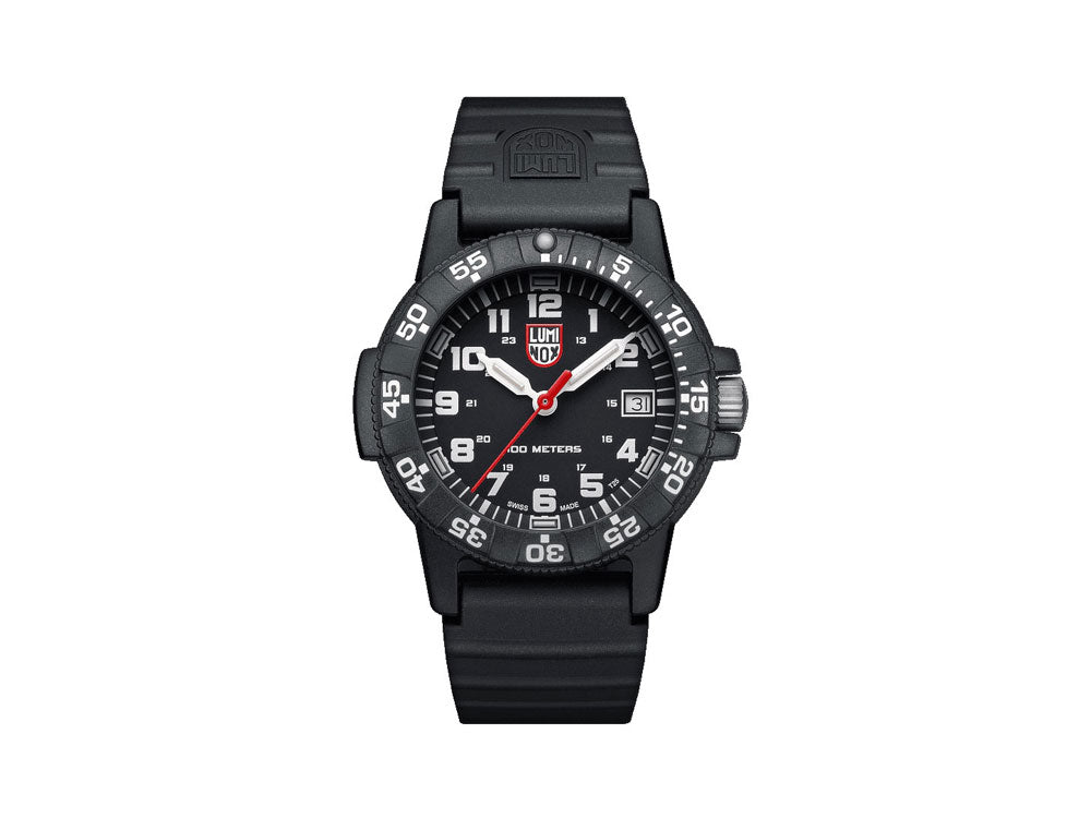 Montre à quartz Luminox Leatherback Sea Turtle, Noir, Carbone, 39mm, 10 atm