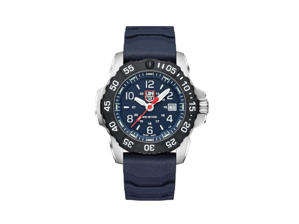 Montre à Quartz Luminox Navy Seal Steel 3250 Time Date Series, Bleu, XS.3253.CB