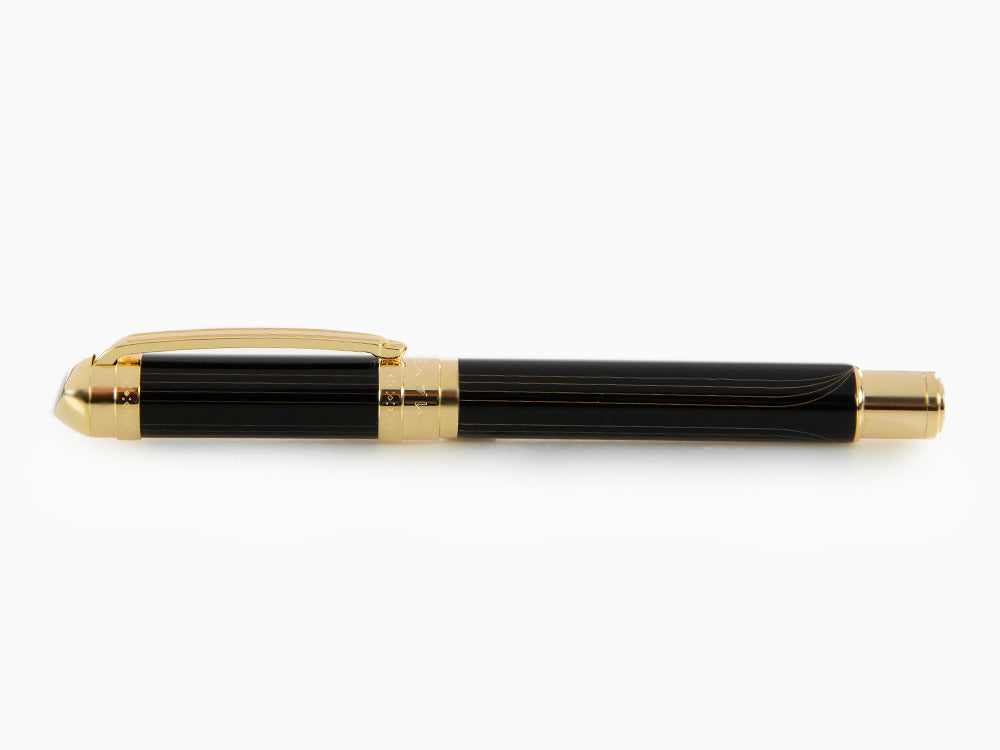 Stylo Plume Maybach The Peak I Lustrous Midnight, Bois, Plaqué or, Noir