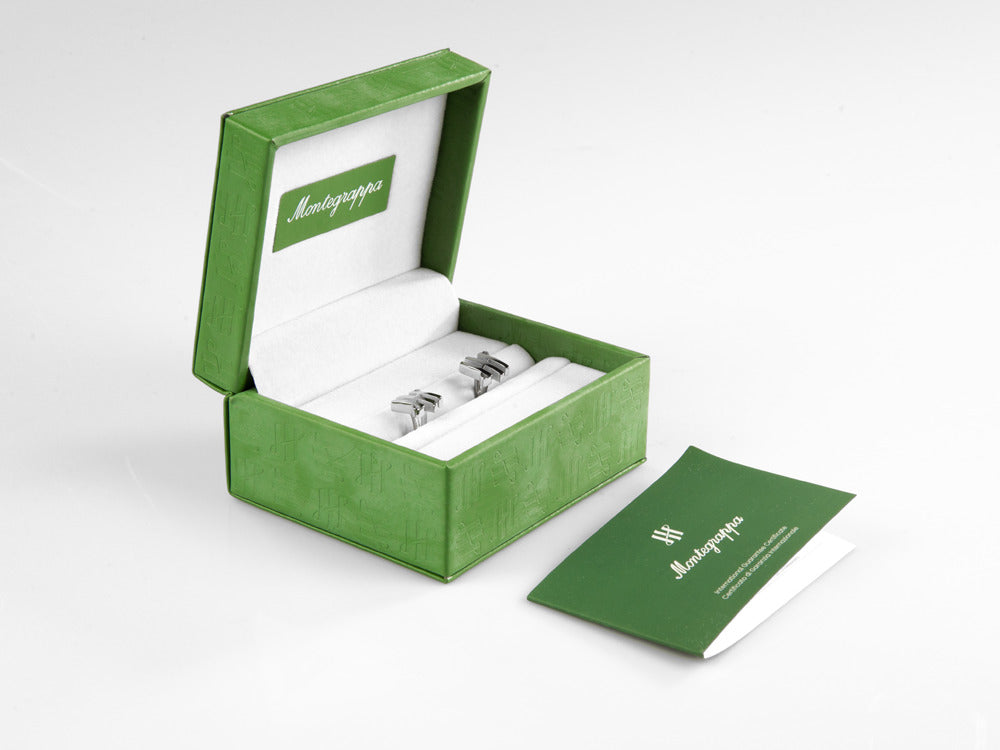 Boutons de Manchette Montegrappa Ambigram, Acier inoxidable, IDA2CLS0