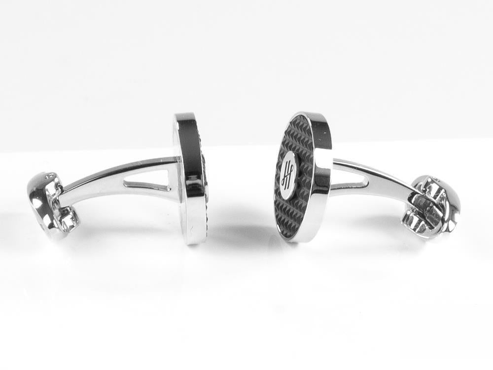 Boutons de Manchette Montegrappa Clou Ambigram, Acier inoxidable. IP Black