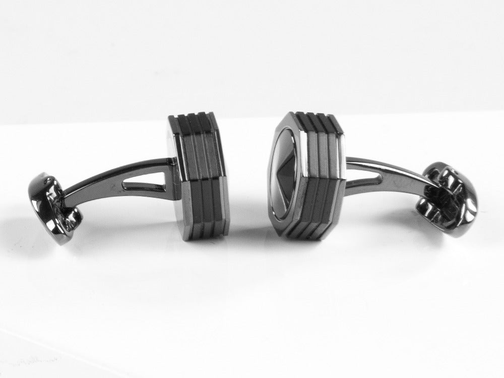 Boutons de Manchette Montegrappa Nero Uno, Gun metal PVD,Métal,IDNLCLI1