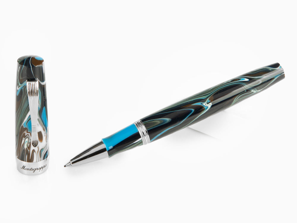 Roller Montegrappa Elmo 02 Sorapis, Résine, Acier Inoxydable, ISE2RRAB