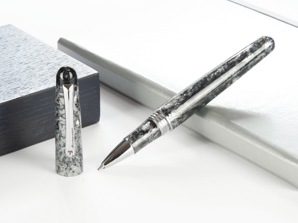 Roller Montegrappa Elmo Ambiente Charcoal, Résine, Acier Inoxydable, ISEERRIC