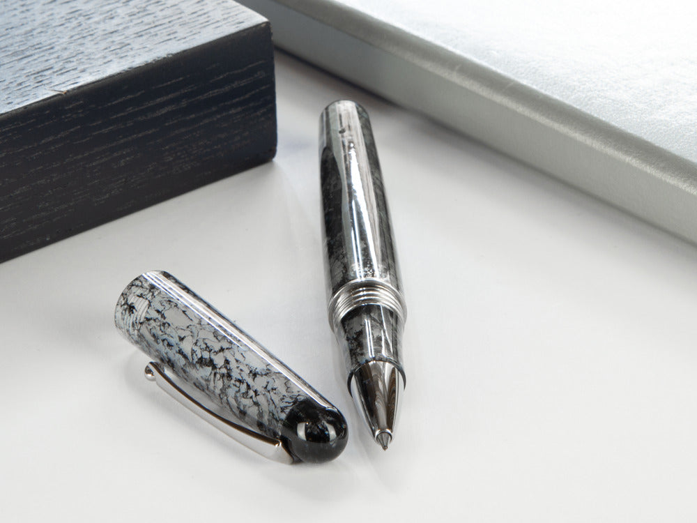 Roller Montegrappa Elmo Ambiente Charcoal, Résine, Acier Inoxydable, ISEERRIC