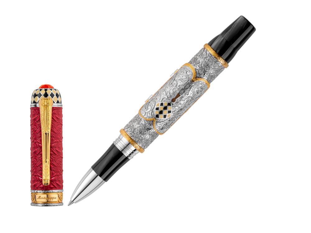 Roller Montegrappa Casanova, Résine, Attributs argent, Edition Limitée, ISOVNRSE