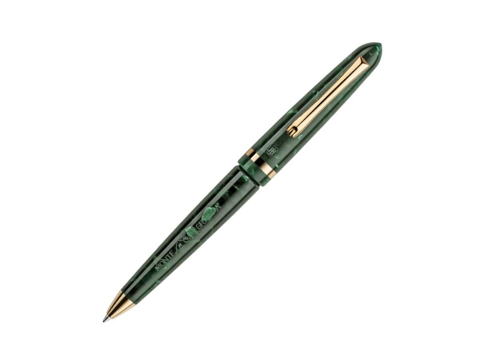 Stylo bille Montegrappa Venetia Vintage Conifer, Vert, Plaqué or, ISVENBAG