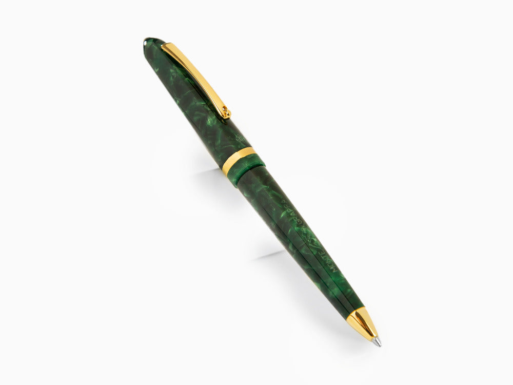 Stylo bille Montegrappa Venetia Vintage Conifer, Vert, Plaqué or, ISVENBAG