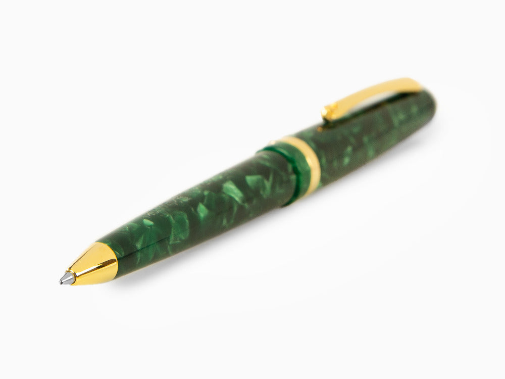 Stylo bille Montegrappa Venetia Vintage Conifer, Vert, Plaqué or, ISVENBAG
