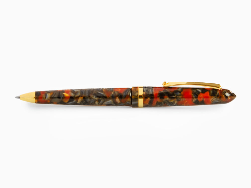 Stylo bille Montegrappa Venetia Plume Agate, Orange, Plaqué or, ISVENBAJ