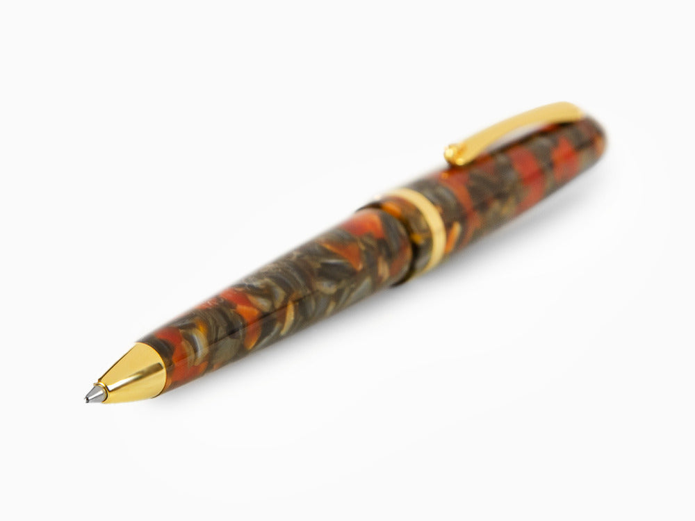 Stylo bille Montegrappa Venetia Plume Agate, Orange, Plaqué or, ISVENBAJ