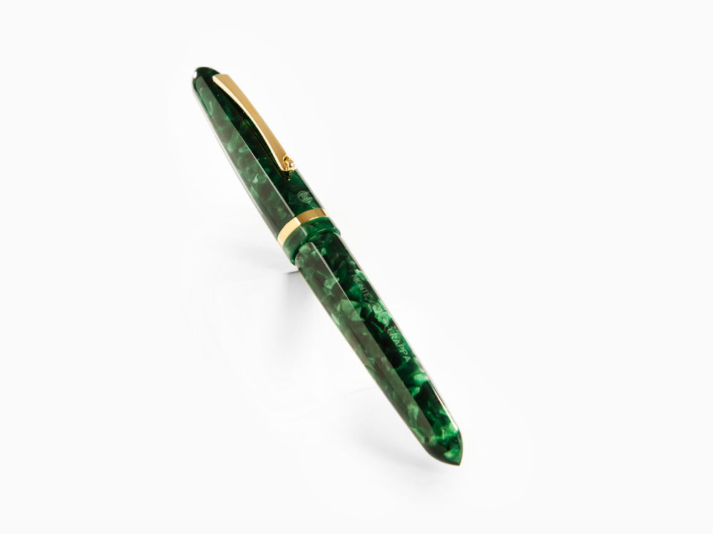 Roller Montegrappa Venetia Vintage Conifer, Vert, Plaqué or, ISVENRAG