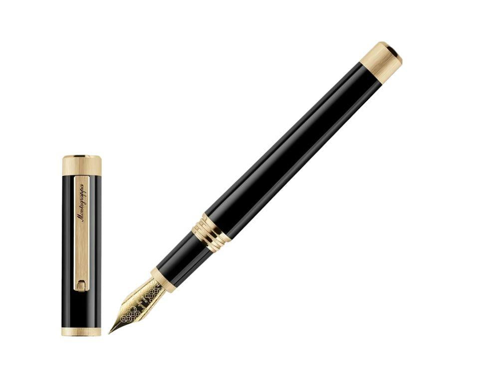 Stylo Plume Montegrappa Zero Zodiac Caduceus Yellow Gold en Acier
